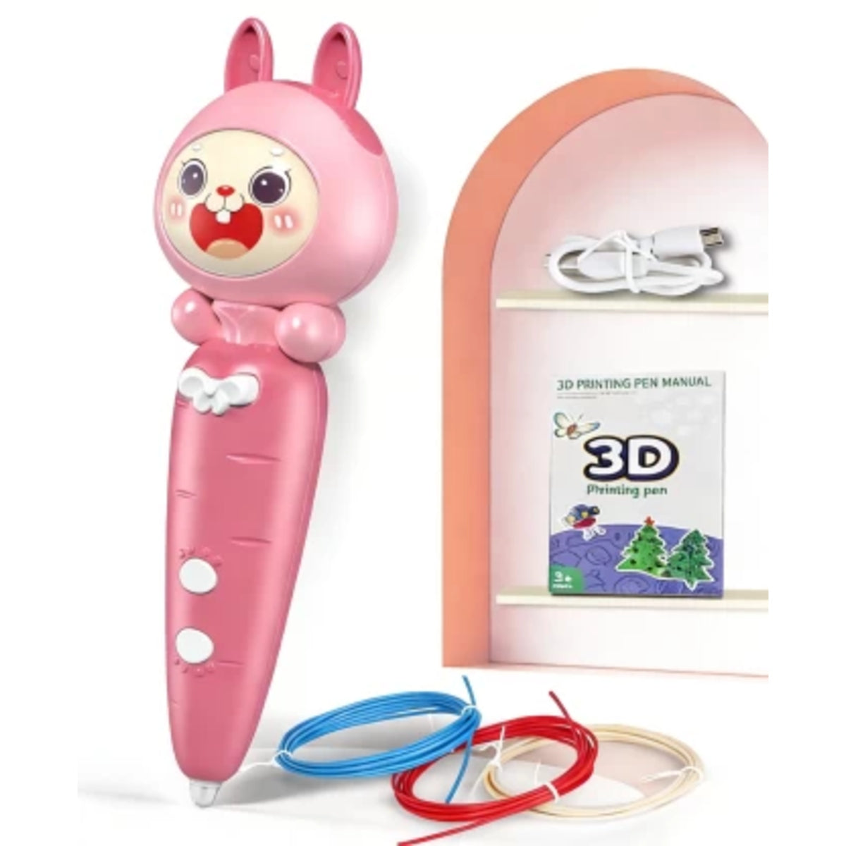 Kids Low-Temperature 3D Printing Pen Starter Kit with PCL Filament