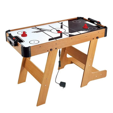 Portable Air Hockey Table Game | Mini Wooden Air Hockey Table | Battery-Powered Indoor Fun