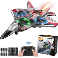 RC Aircraft Drone Jet With Lightning Effect & Rechargeable Batteries | EVA Fighters