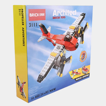 3 in 1 Plane Block Set | Architect Airplane Build Kit