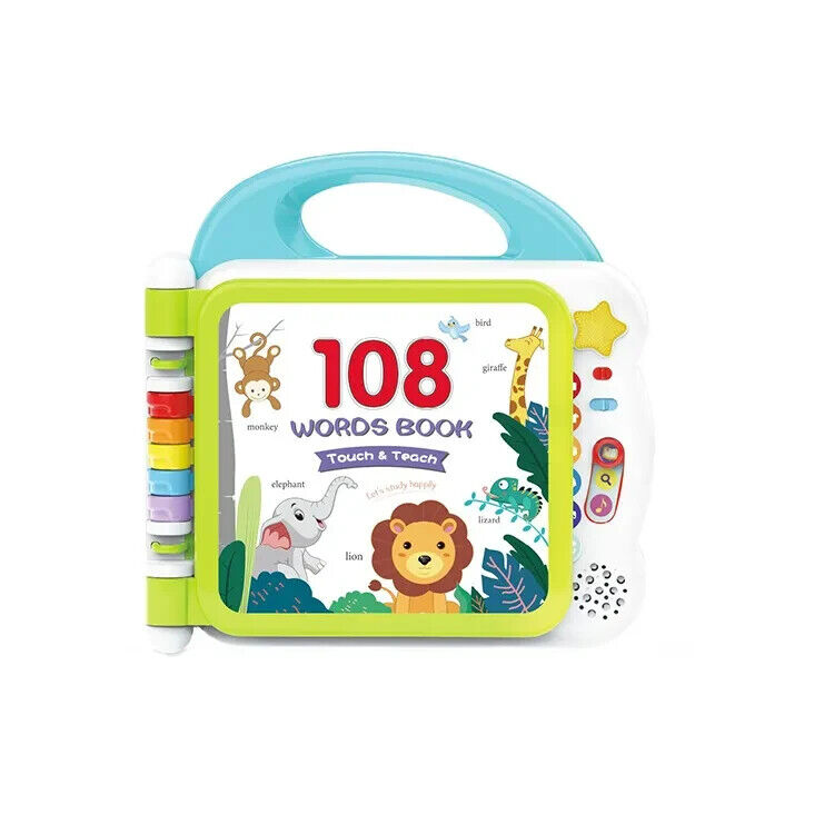 Kids Melody 108 Words Book | 3 Learnign Modes , Bluetooth Function & 12 Subjects-108 Sight Words