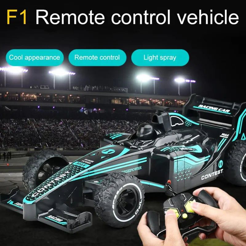 F1 Remote Control Car | Racing Equation 1-20 Scale Tail Spray RC Car W ...