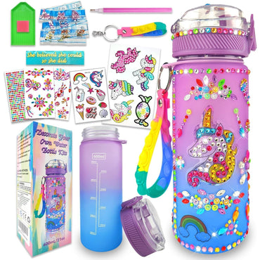DIY Mosaic Water Bottle Craft Kit (600ml) | Decorate Your Own Set