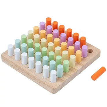Wooden Color Sorting And Stacking Toy Set | Board Game Math Number Counting Toy