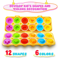 12 Pcs Montessori Kids Learning & Matching Eggs