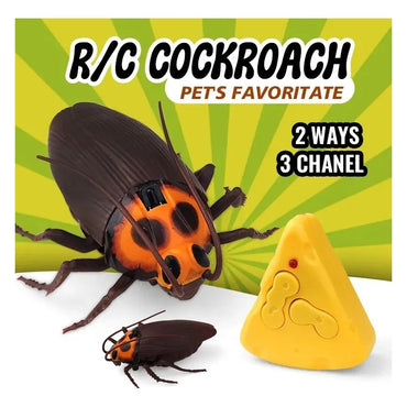 Remote Control Realistic Cockroach | 360 Rotating Creepy RC Cockroach