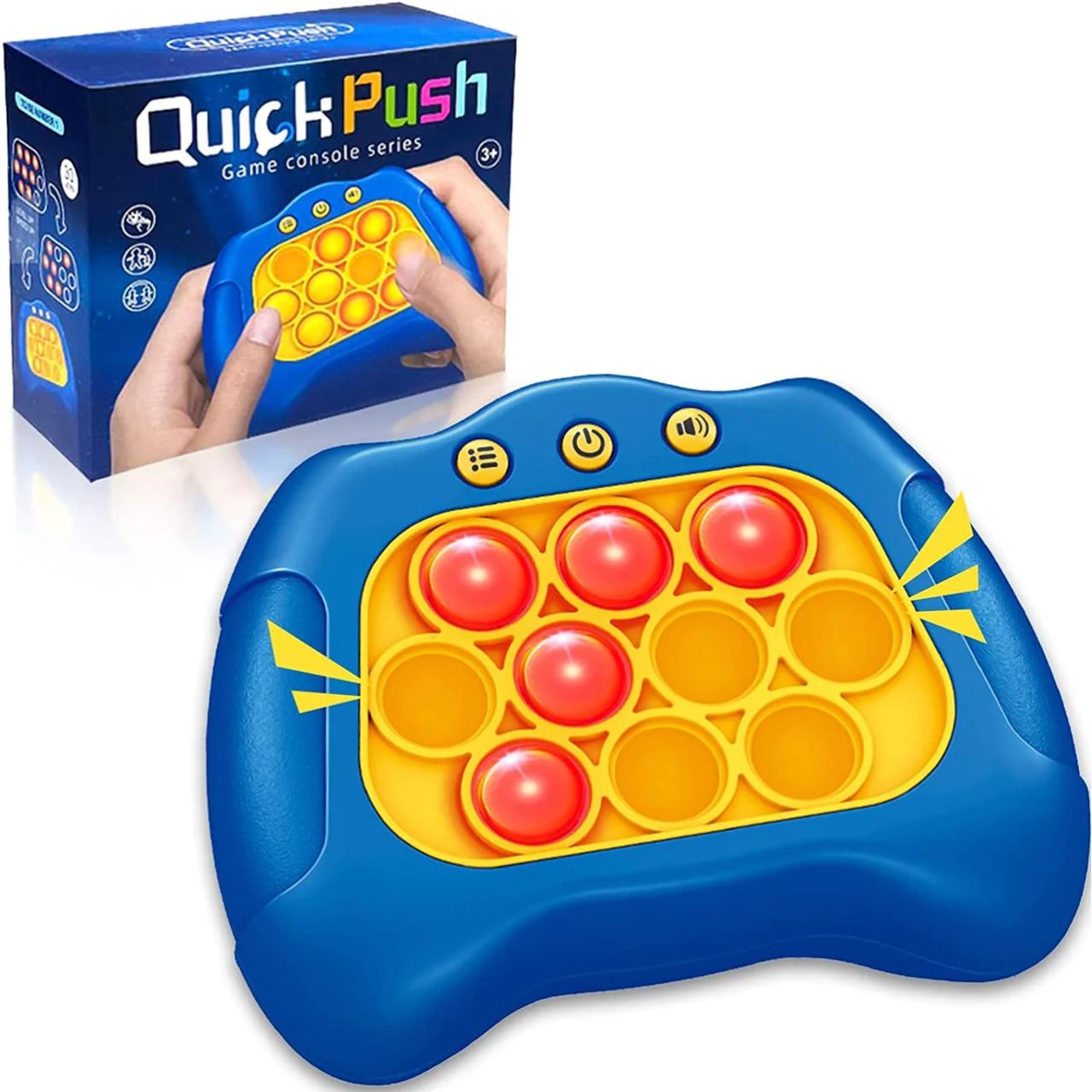 Bexdug Quick Push Game Rhythm Master, contrôleur de Jeu de Rythme - Machine de Jeux de réflexion | Jeux de Musique interactifs, Jeu de Table à Boutons Portable avec Musique et lumière Bexdug Quick Push Game Rhythm Master, contrôleur de Jeu de Rythme - Machine de Jeux de réflexion | Jeux de Musique interactifs, Jeu de Table à Boutons Portable avec Musique et lumière
