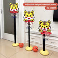 Tiger-Themed Adjustable Basketball Set With AIr Pump