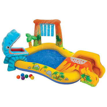 INTEX Dino Play Pool For Children 8ft 2in X 6ft 3in X 3ft 7in (1ft Depth)
