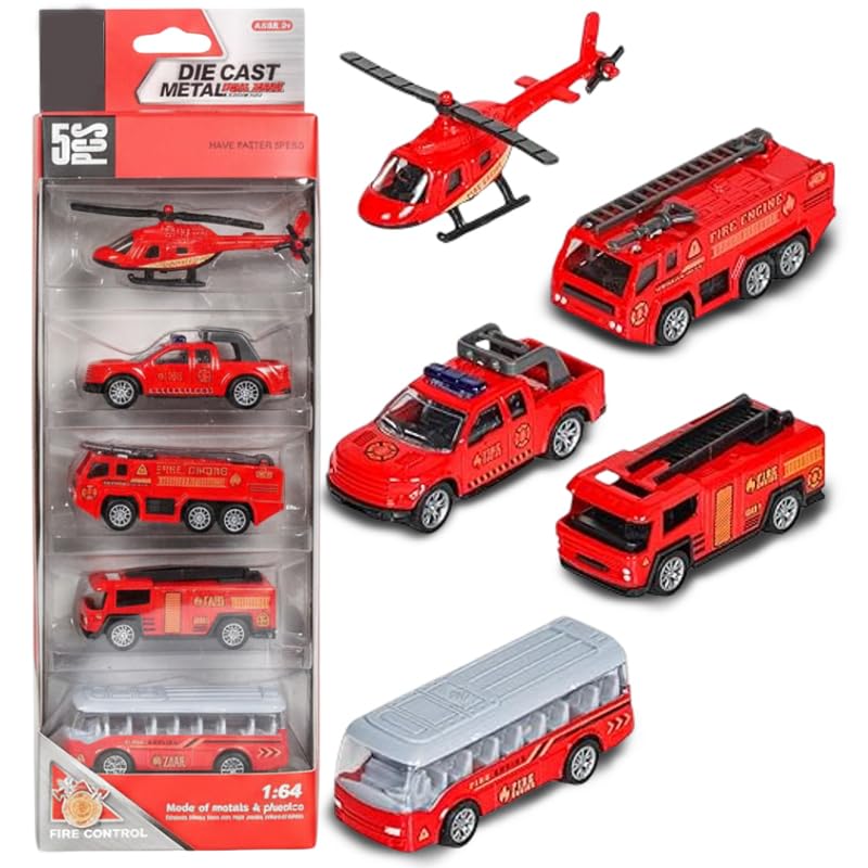 6-Piece Die-Cast Emergency Rescue Vehicle Set