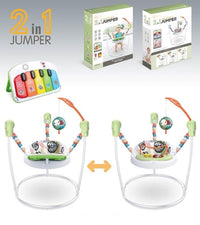 Baby Activity Jumper with Music & Toys | Adjustable Height Activity Bouncer with Fun Toys for 4–12 Month Babies