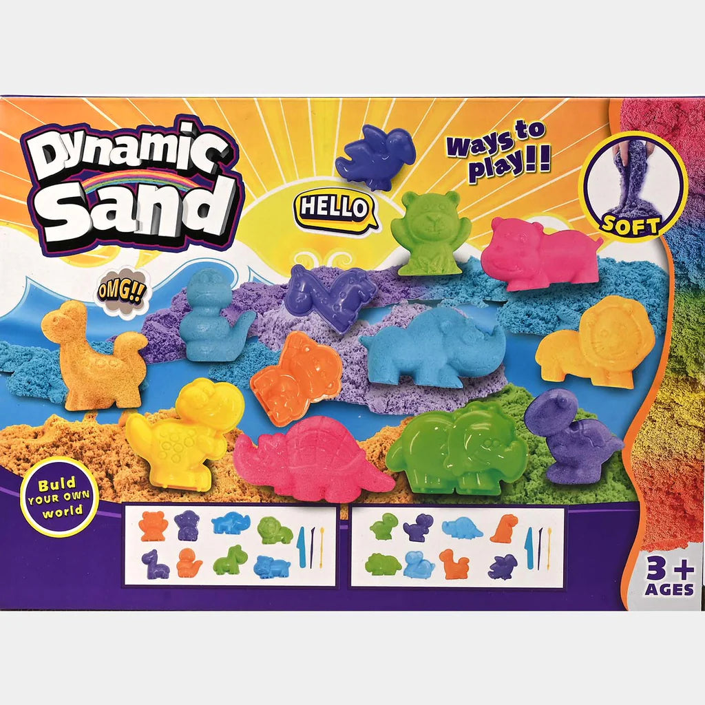 Dynamic Sand Animal Play Set with Magic Sand Molds