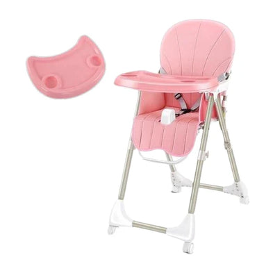 Foldable Baby Eating High Chair | 4 Colors With 4 Wheels & Seat Belt