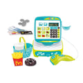 Play Kids Toy Cash Register Set With Calculator,Scanner,Play Money,Credit Card & Toy Groceries