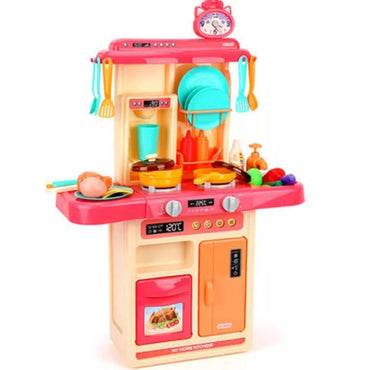 Spraying Mist Kids Kitchen Play Set With Sink & 42 Accessories