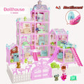 Villa Role Play 275 Pcs Doll House | 11 Rooms 4 Storey DIY Doll House With Accessories & Dolls