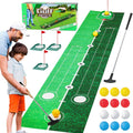 Golf Game Play-set With 2-Meter Putting Mat,Golf Balls & Flag Targets