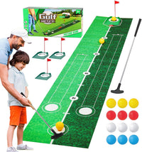 Golf Game Playset with 2M Putting Mat & Balls
