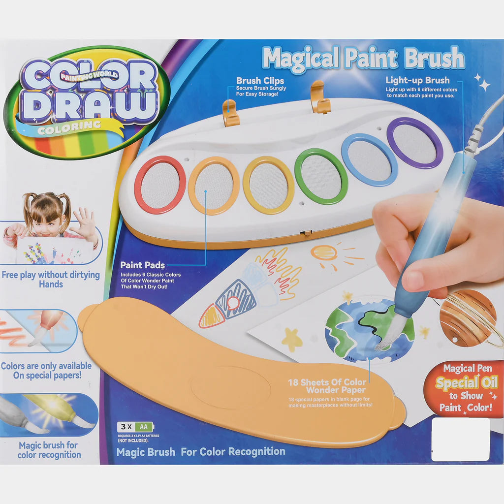 Color Draw Magical Paint Set with Light-Up Brush