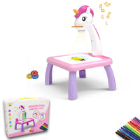 Projection Painting Table With Markers | Unicorn Themed Drawing Table