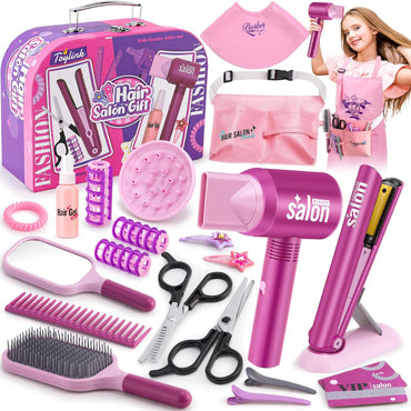 Pink Salon Deluxe Styling Set with Hair Straightener