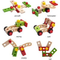Wooden Nuts & Bolts Construction Toy | DIY Screw Assembly Wooden Toy