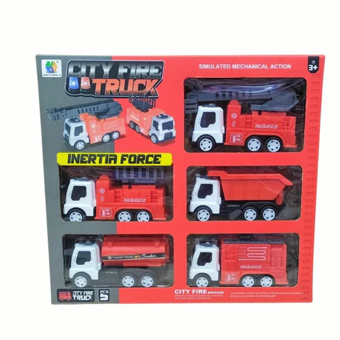 5Pcs Of Multifunctional Trucks Play Set | Pull Back Function Truck