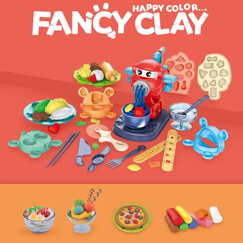 DIY Colorful Clay Play Set | Shape Clay With Machines