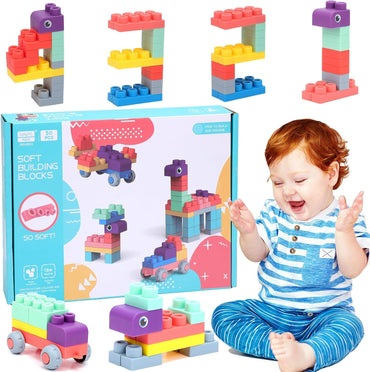 Animal DIY Building Block Set with 26 Soft Blocks