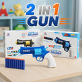 Cutie Soldier 2-in-1 Foam Dart Blaster & Water Gun Play Set with EVA Darts, Handcuffs & Role-Play Accessories