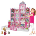 379 PCs DIY Doll House Villa Playset | 5 Storey, 17 Room Mansion with Furniture Accessories for Girls Role Play