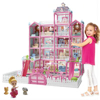 379PCS DIY Doll House Villa 5-Storey 17-Room Playset