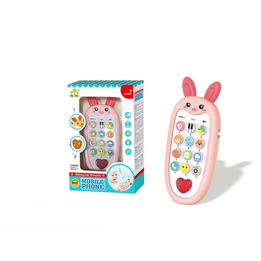 Bunny Themed Enlightenment Toy Phone for Toddlers with Music