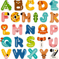 Animal Alphabet Refrigerator Magnets A–Z Set