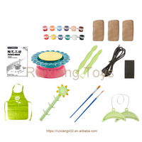 Children's Pottery Wheel Kit with Air-Dry Clay