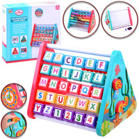 5-in-1 Learning Shelf with Drawing Board & Blocks
