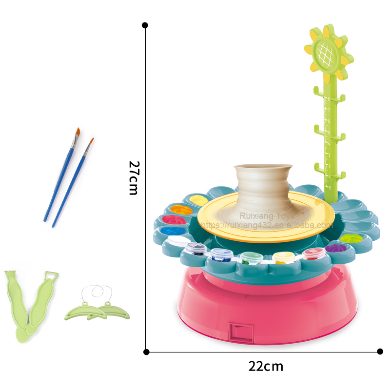 Children's Pottery Wheel Kit with Air-Dry Clay