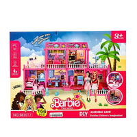 166 Pcs Doll House for Girls | DIY Barbie Villa Playset