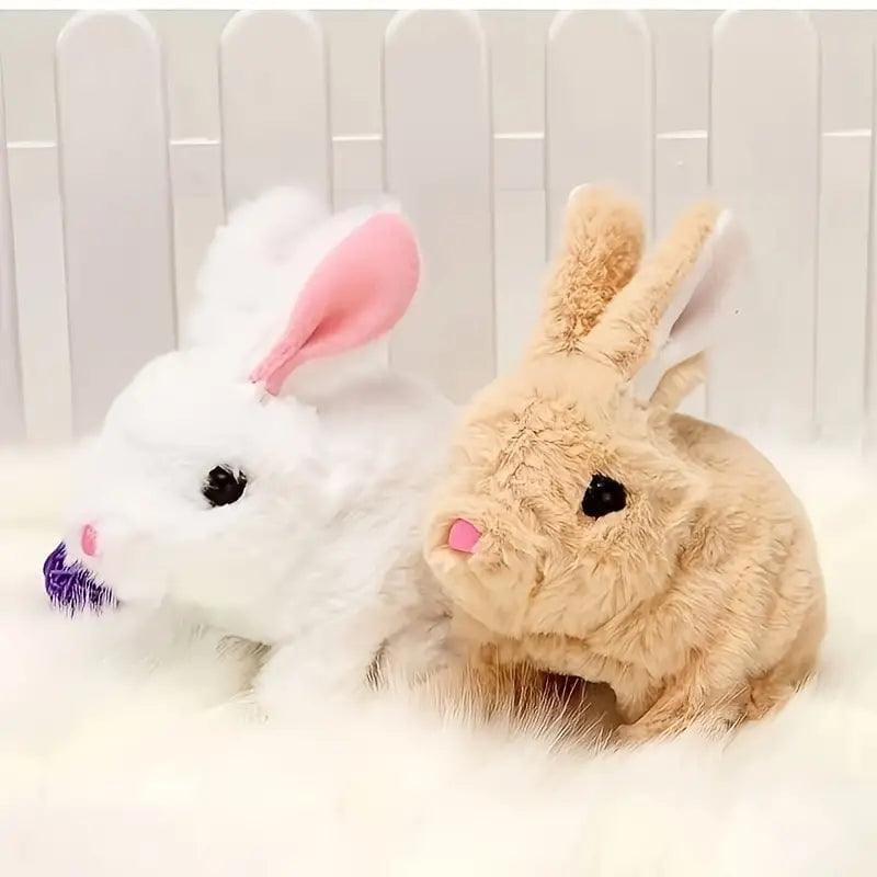 Fluffy Walking Rabbit | Simulated Walking Pet Toys