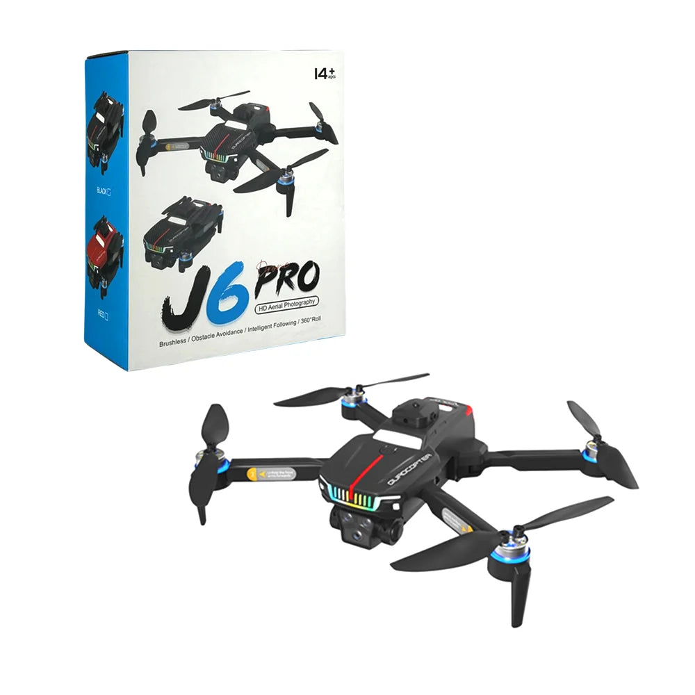J6 Pro Foldable 8K Aerial Photography Drone with 2.4GHz Remote Control With Accessories Kit