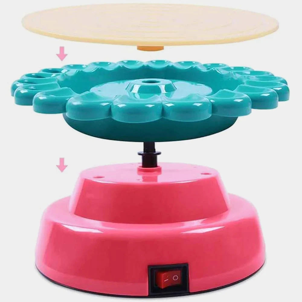 Children's Pottery Wheel Kit with Air-Dry Clay