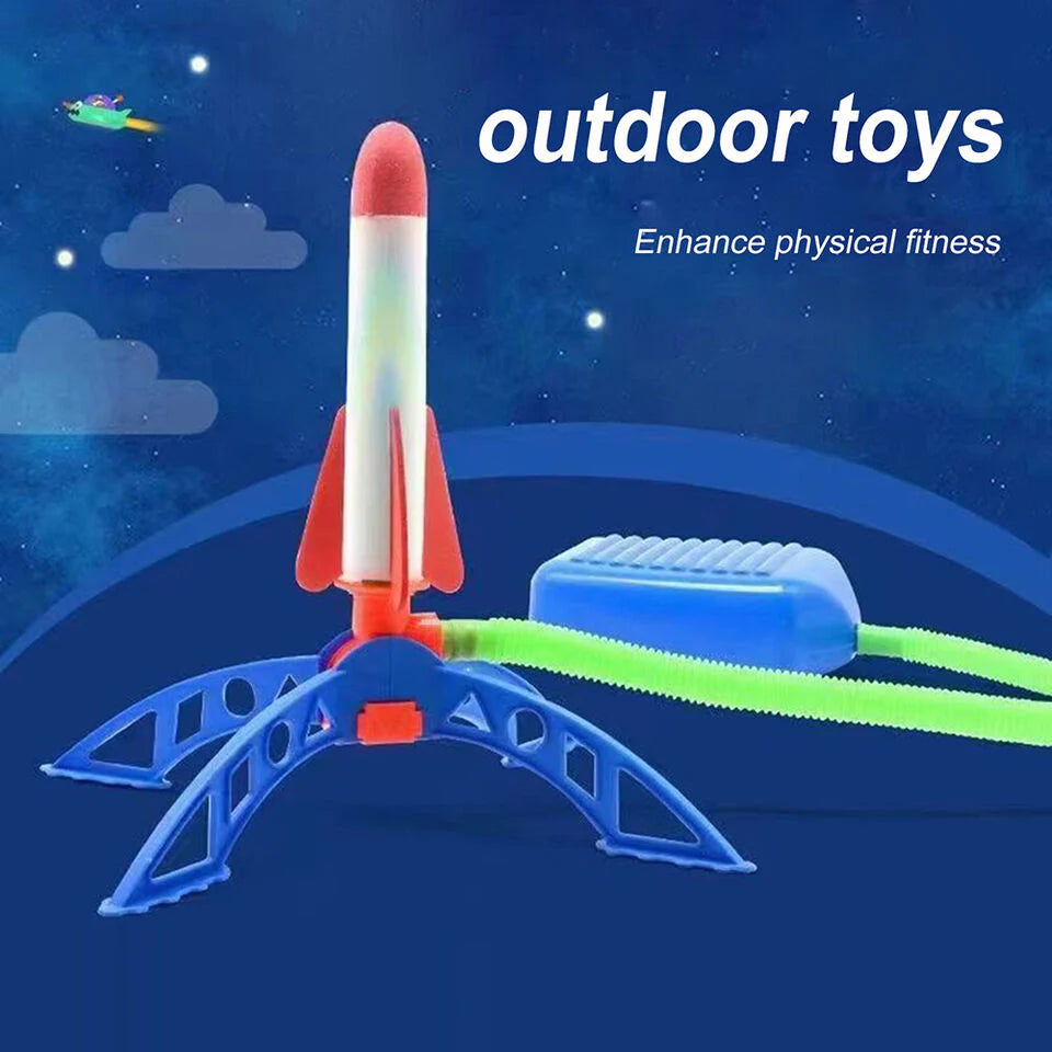 Fun Air Rocket Launcher Toy | Space Rocket Launching With Kick