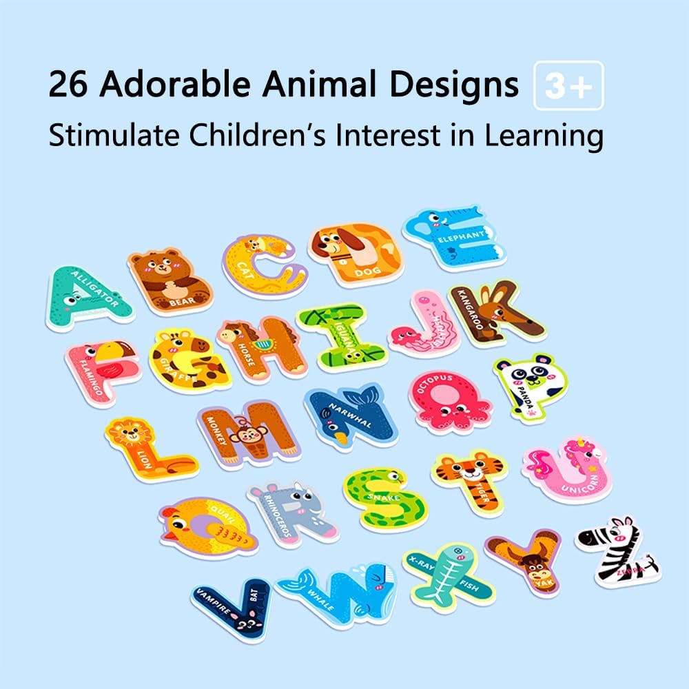 Animal Alphabet Refrigerator Magnets A–Z Set