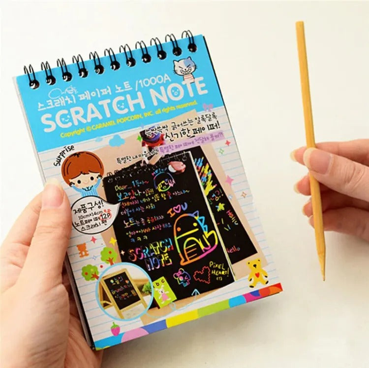 Colorful, Magical Scratch Doodle Art Book - 15 cm