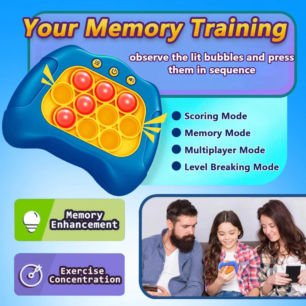 Quick Push Game Console Series | Memory Game With Multiplayer Mode