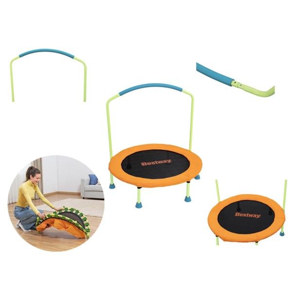 BESTWAY Wonder Jump Indoor Trampoline For Kids 3ft x 3ft 2in