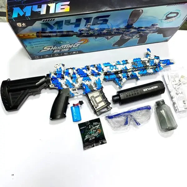 AK47 Electric Gel Blaster Blue Graffiti Edition
