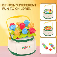 Huanger Montessori Flower Nails Bucket Toy