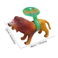 Roaring Animal World Lion Rubber Toy