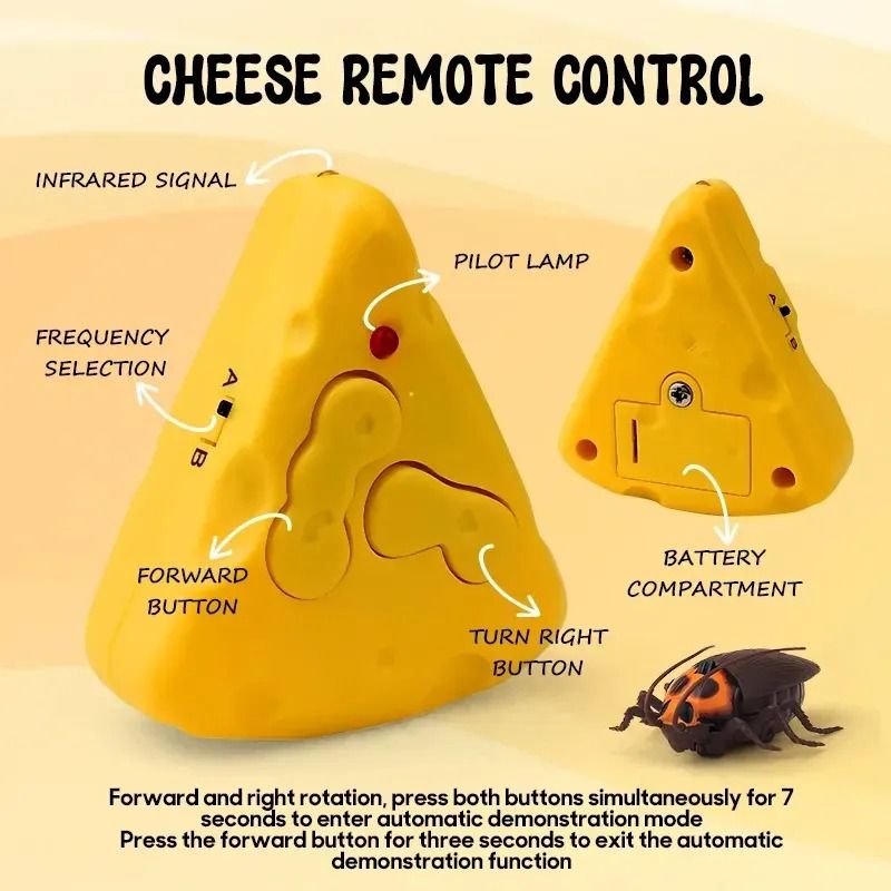 Remote Control Realistic Cockroach | 360 Rotating Creepy RC Cockroach